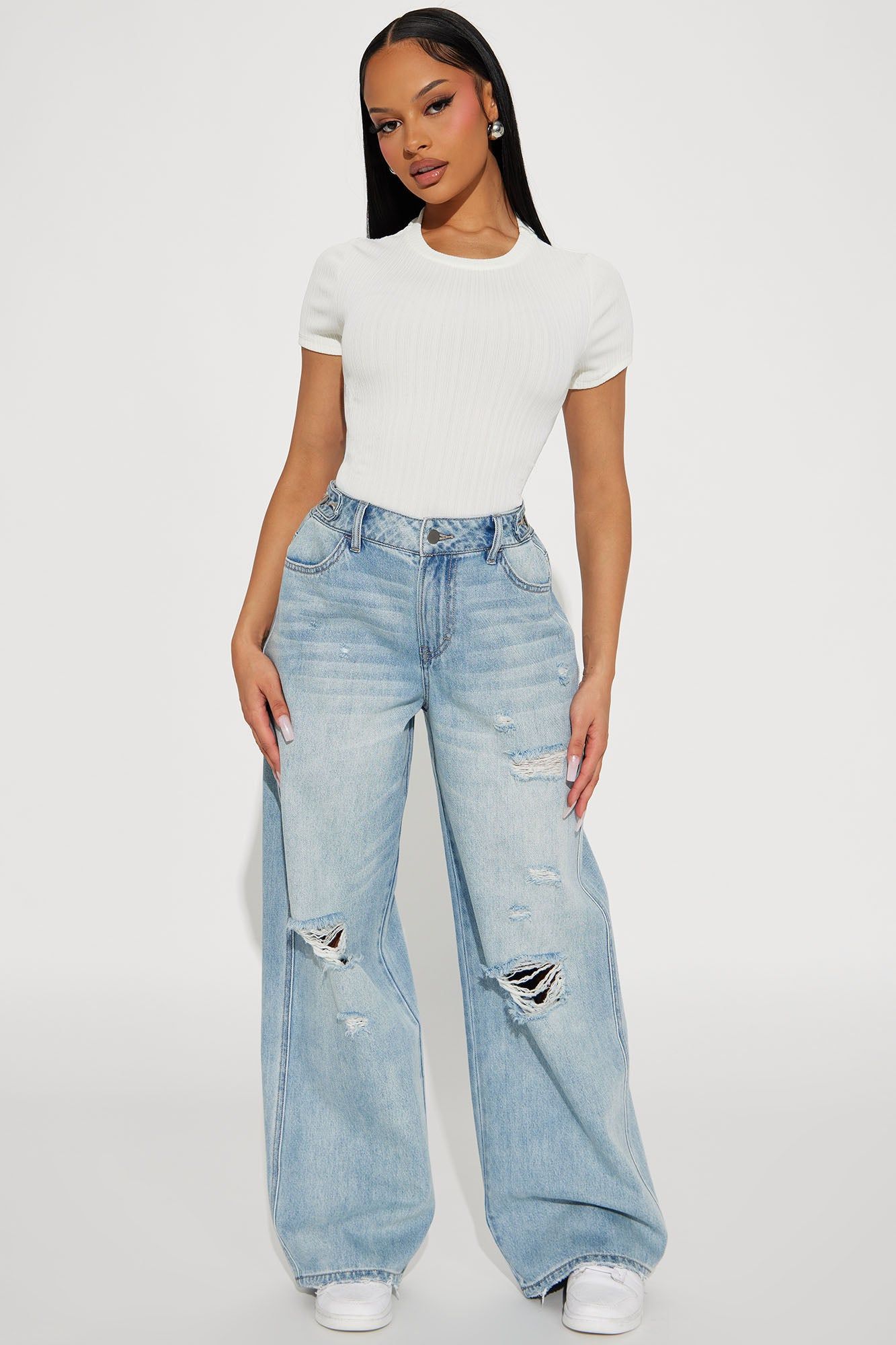 Do It Better Ribbed Bodysuit - Off White sold by Fashion Nova product image thumbnail 2