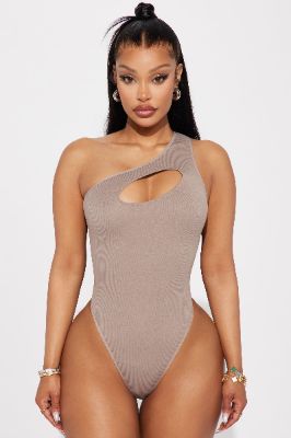 Got Your Attention Bodysuit - Grey sold by Fashion Nova