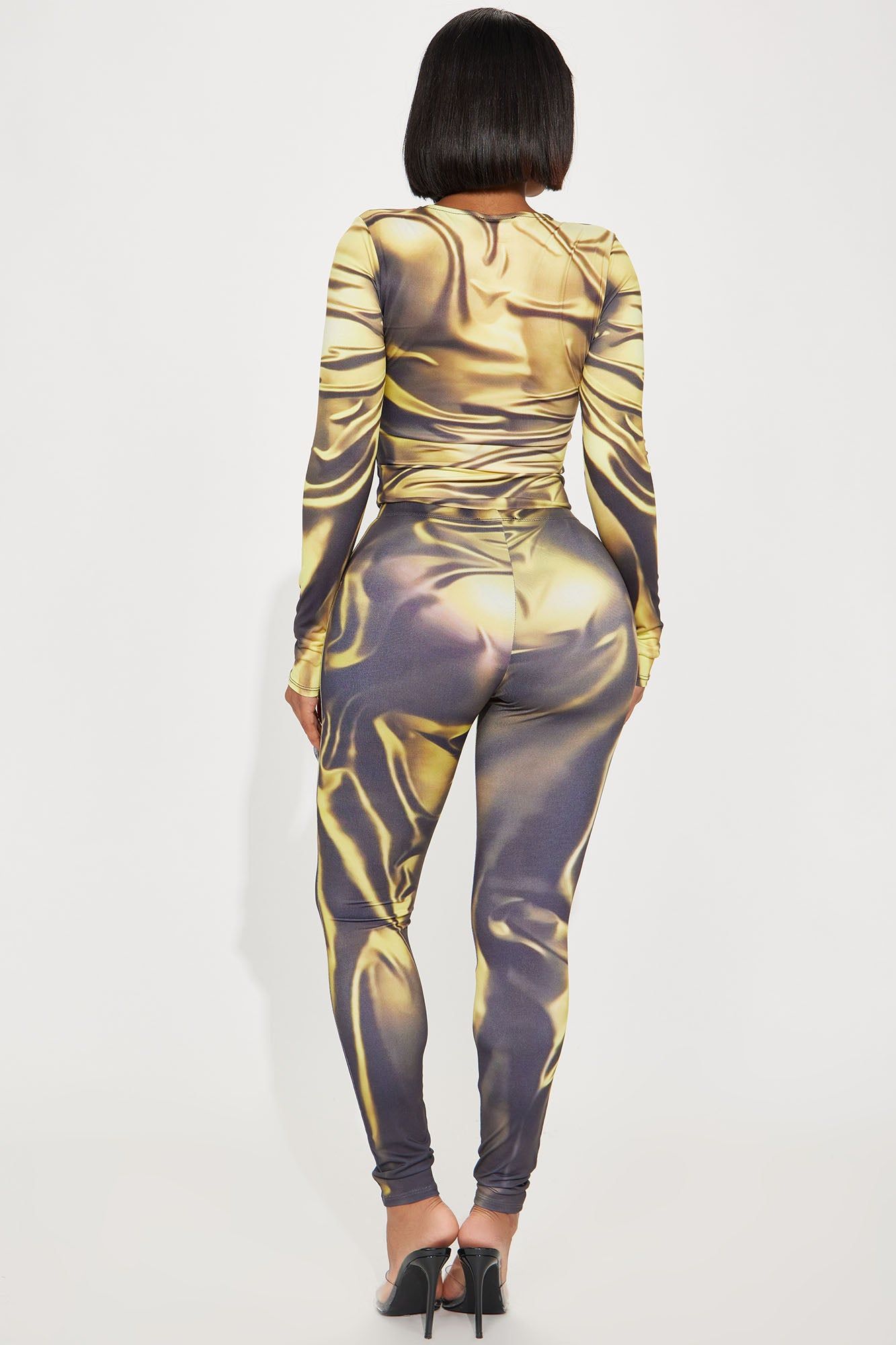 Miss Confident Legging Set - Yellow/combo sold by Fashion Nova product image thumbnail 3