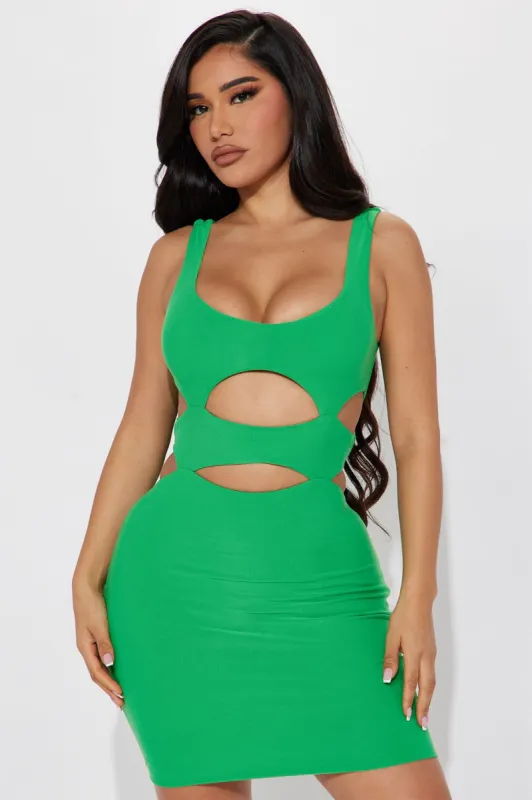 Shanti  Mini Dress - Green sold by Fashion Nova