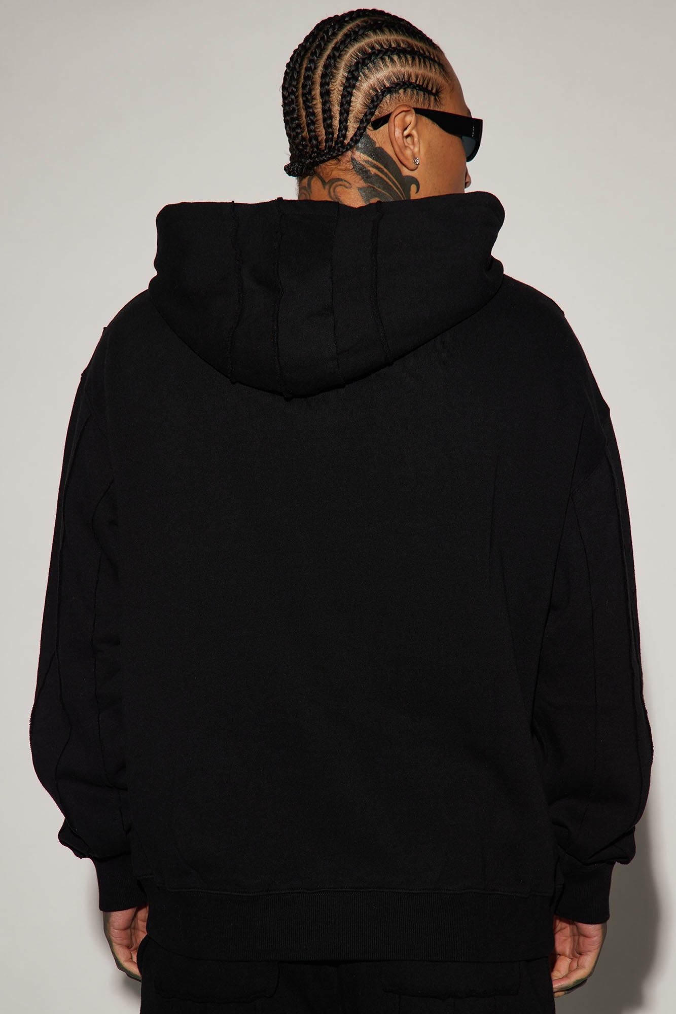Tyson Row Down Hoodie - Black sold by Fashion Nova product image thumbnail 4