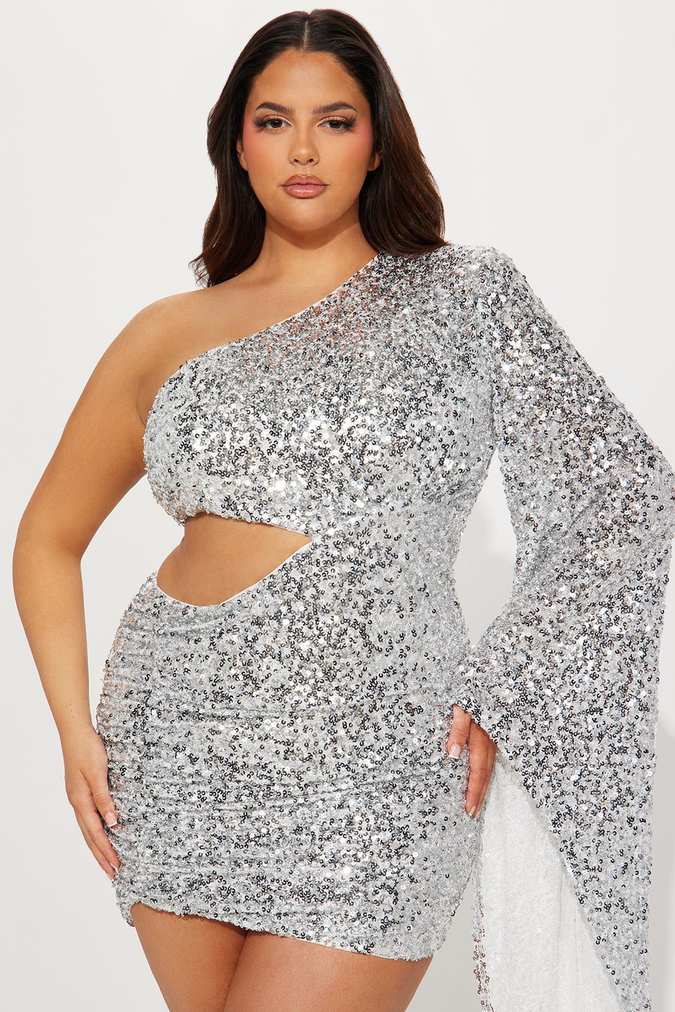 Leilani Sequin Mini Dress - Silver sold by Fashion Nova product image thumbnail 5
