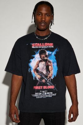 Rambo First Blood Short Sleeve Tee - Black sold by Fashion Nova