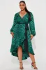 Marilyn Leopard Midi Dress - Green/combo sold by Fashion Nova