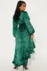 Marilyn Leopard Midi Dress - Green/combo sold by Fashion Nova