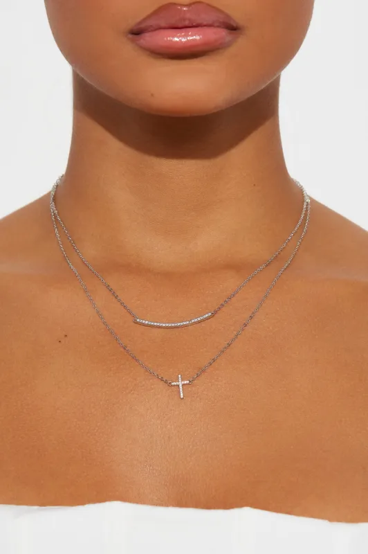 Standards Are High Layered Necklace - Silver sold by Fashion Nova