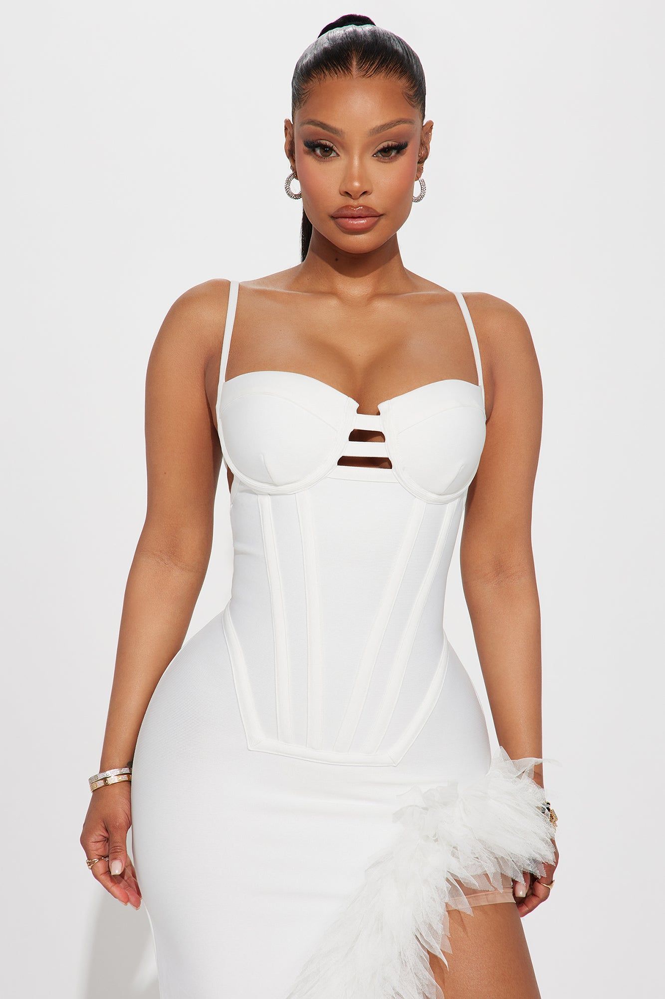 Boa Bandage Maxi Dress - White sold by Fashion Nova product image thumbnail 2