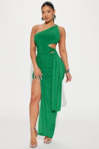 It's Called Elegance Maxi Dress - Emerald sold by Fashion Nova
