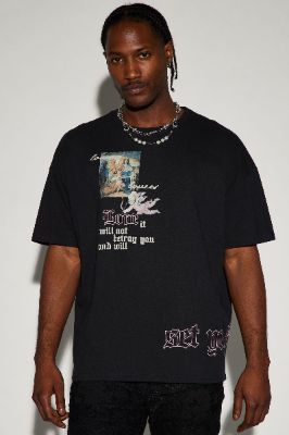 Set You Free Oversized Short Sleeve Tee - Black sold by Fashion Nova