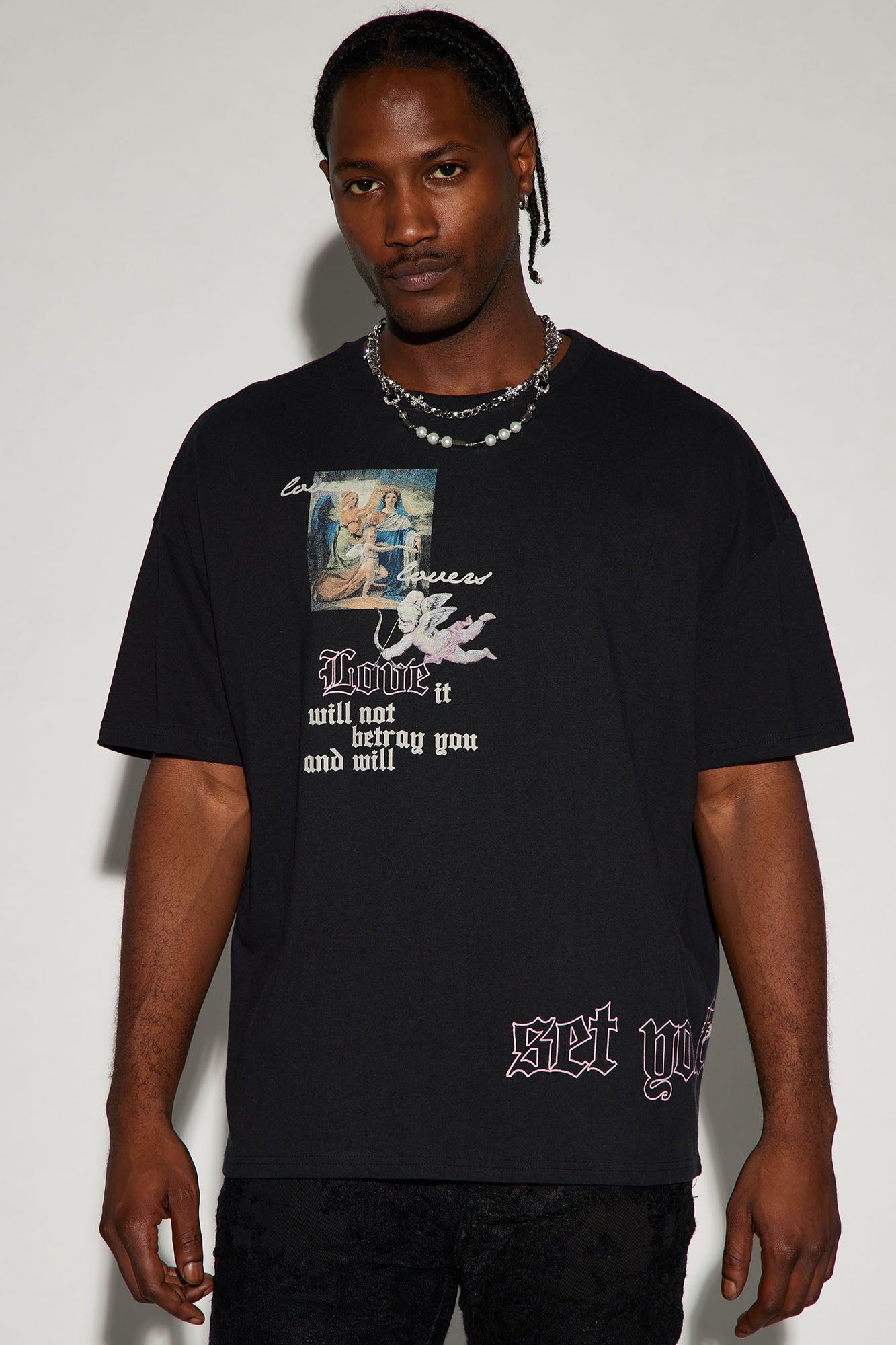 Set You Free Oversized Short Sleeve Tee - Black sold by Fashion Nova