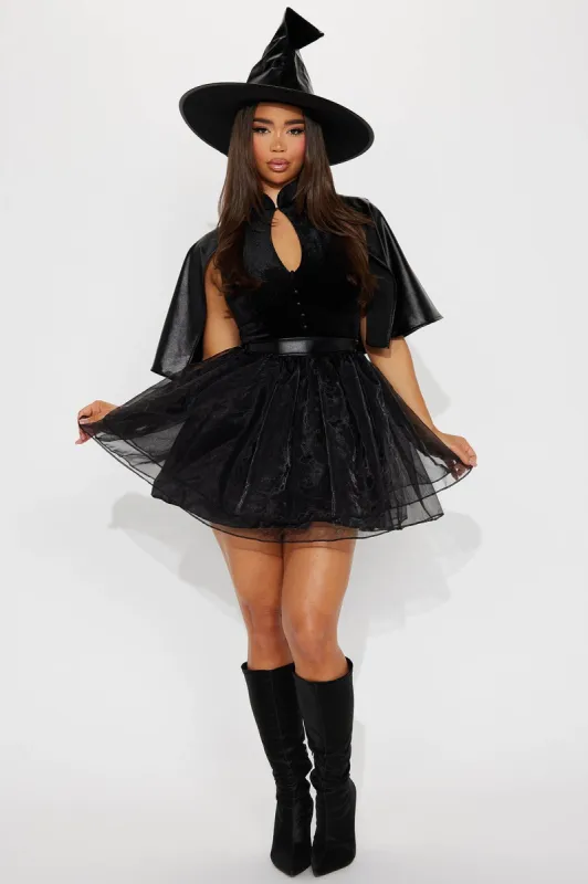 She's A Classy Witch 3 Piece Costume Set - Black sold by Fashion Nova
