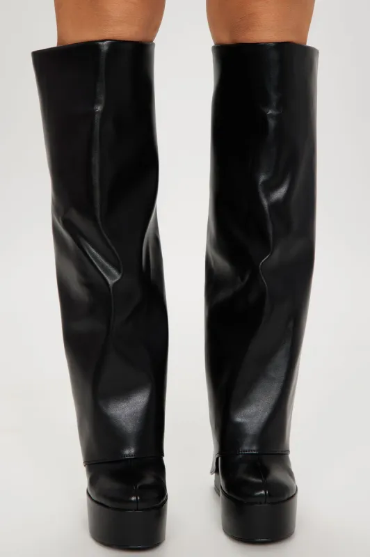 Bottes Cuir Overknee Talon Plateforme Gianrico Mori - Made In Italy - Tailles 37 à 45 - Neuf