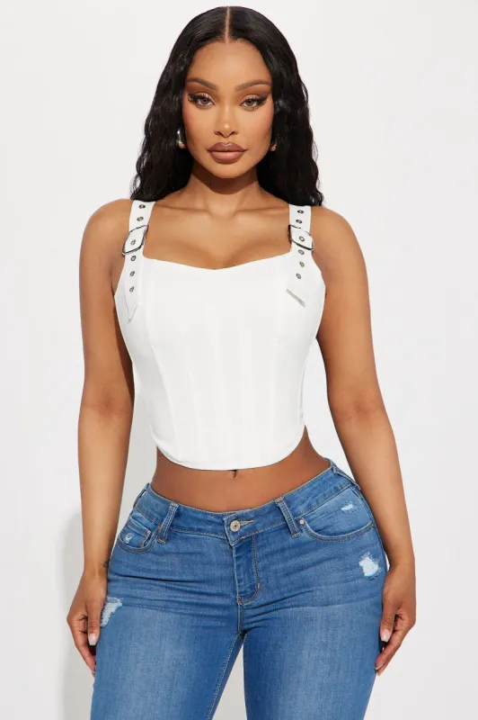 The Night We Met Corset Top - White sold by Fashion Nova