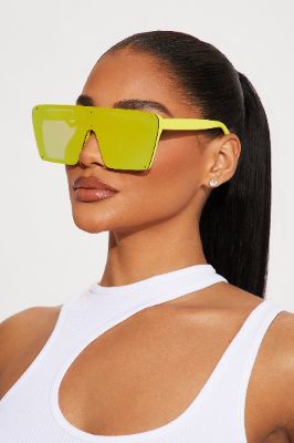 Neon Avenue Sunglasses - Yellow made by Fashion Nova