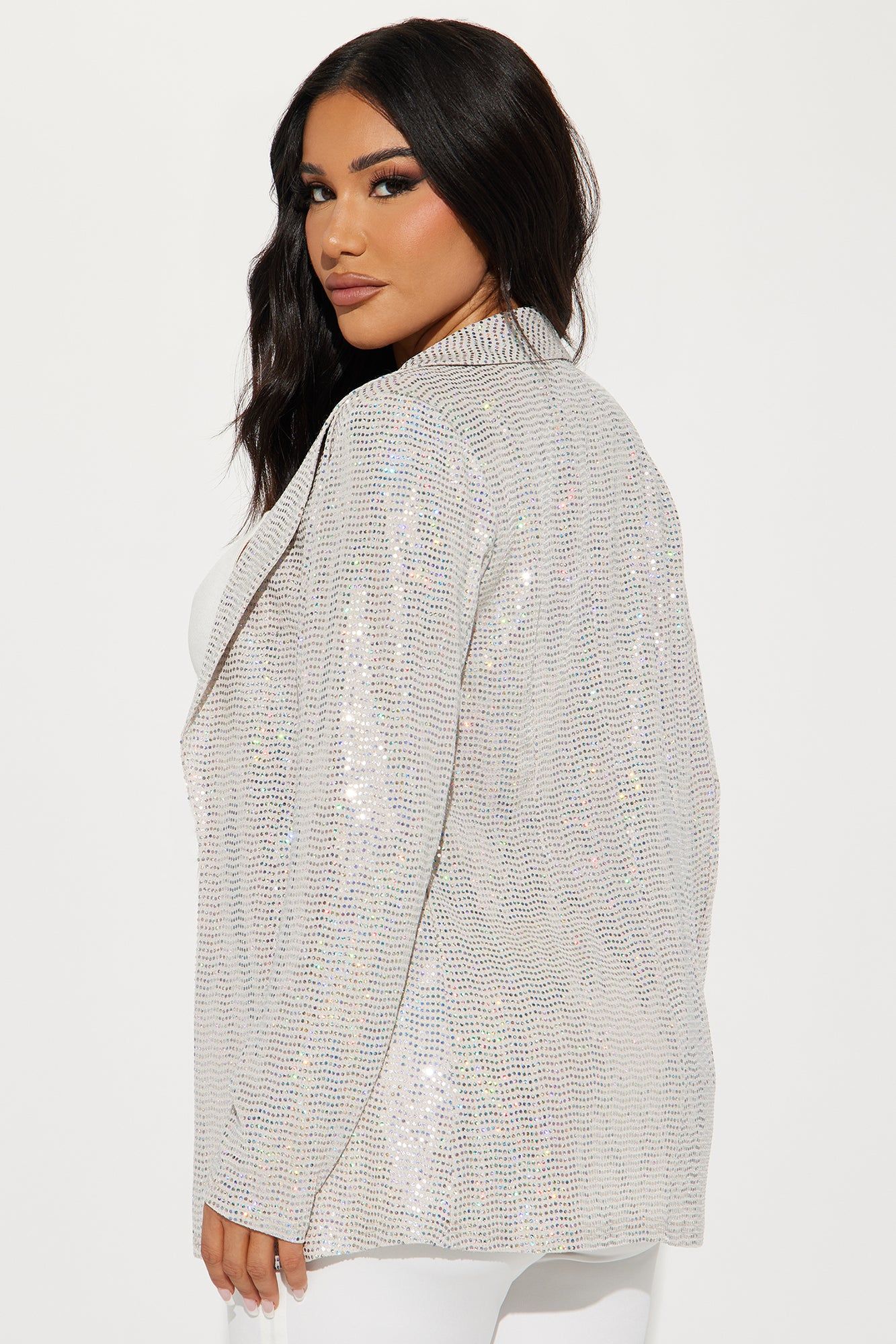 Always A Stunner Sequin Blazer - Silver sold by Fashion Nova product image thumbnail 3