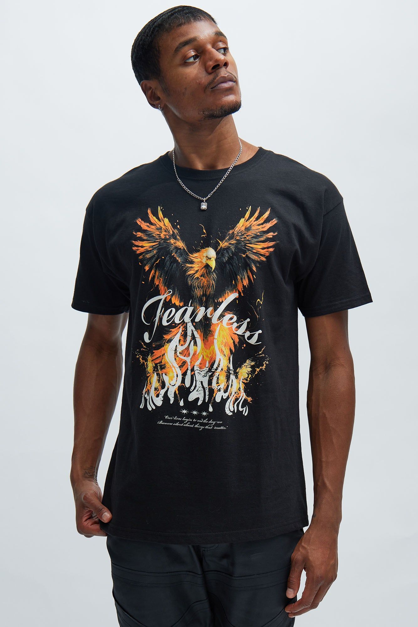 Fearless Short Sleeve Tee - Black sold by Fashion Nova