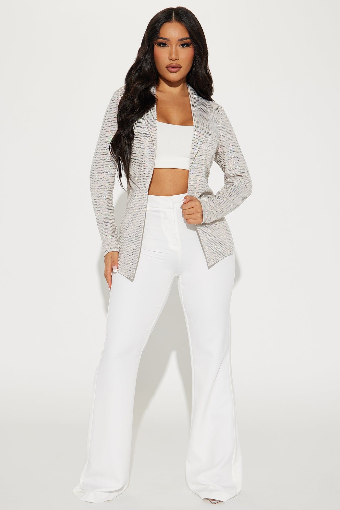 Always A Stunner Sequin Blazer - Silver sold by Fashion Nova product image thumbnail 2