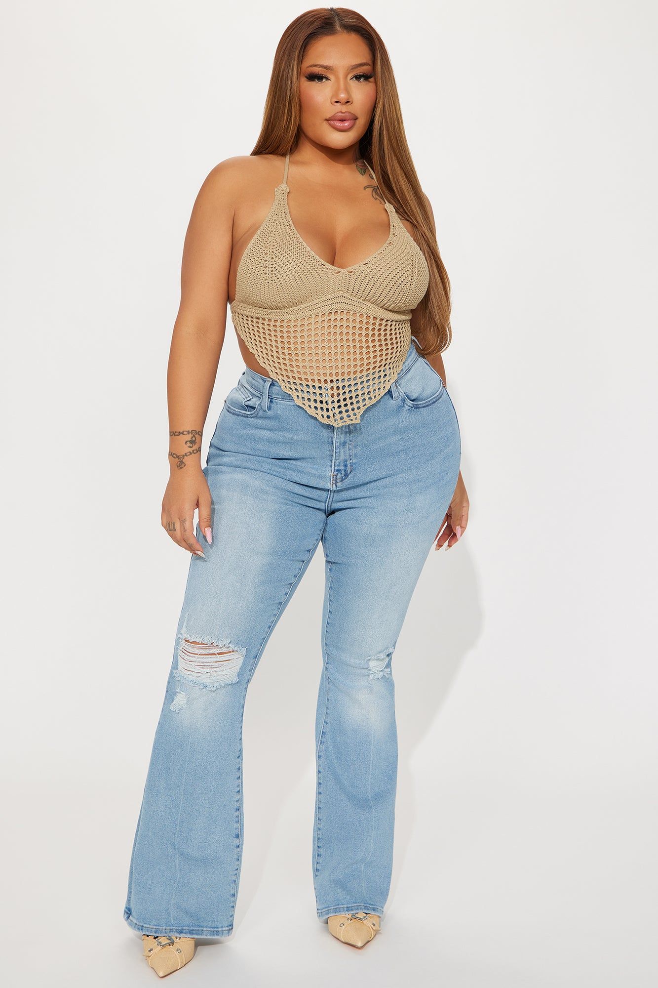 Then And Now Flare Jeans - Light Wash sold by Fashion Nova product image thumbnail 4