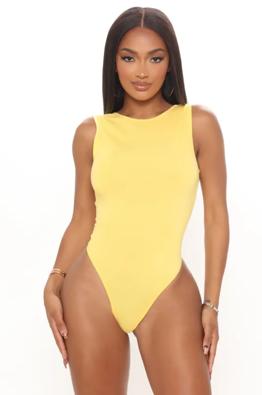 Open Options Backless Bodysuit - Yellow sold by Fashion Nova
