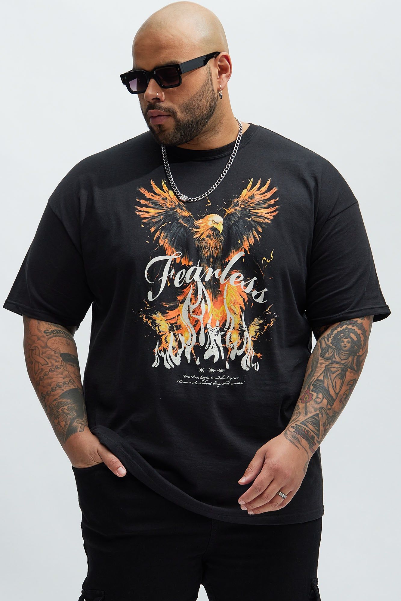 Fearless Short Sleeve Tee - Black sold by Fashion Nova product image thumbnail 4