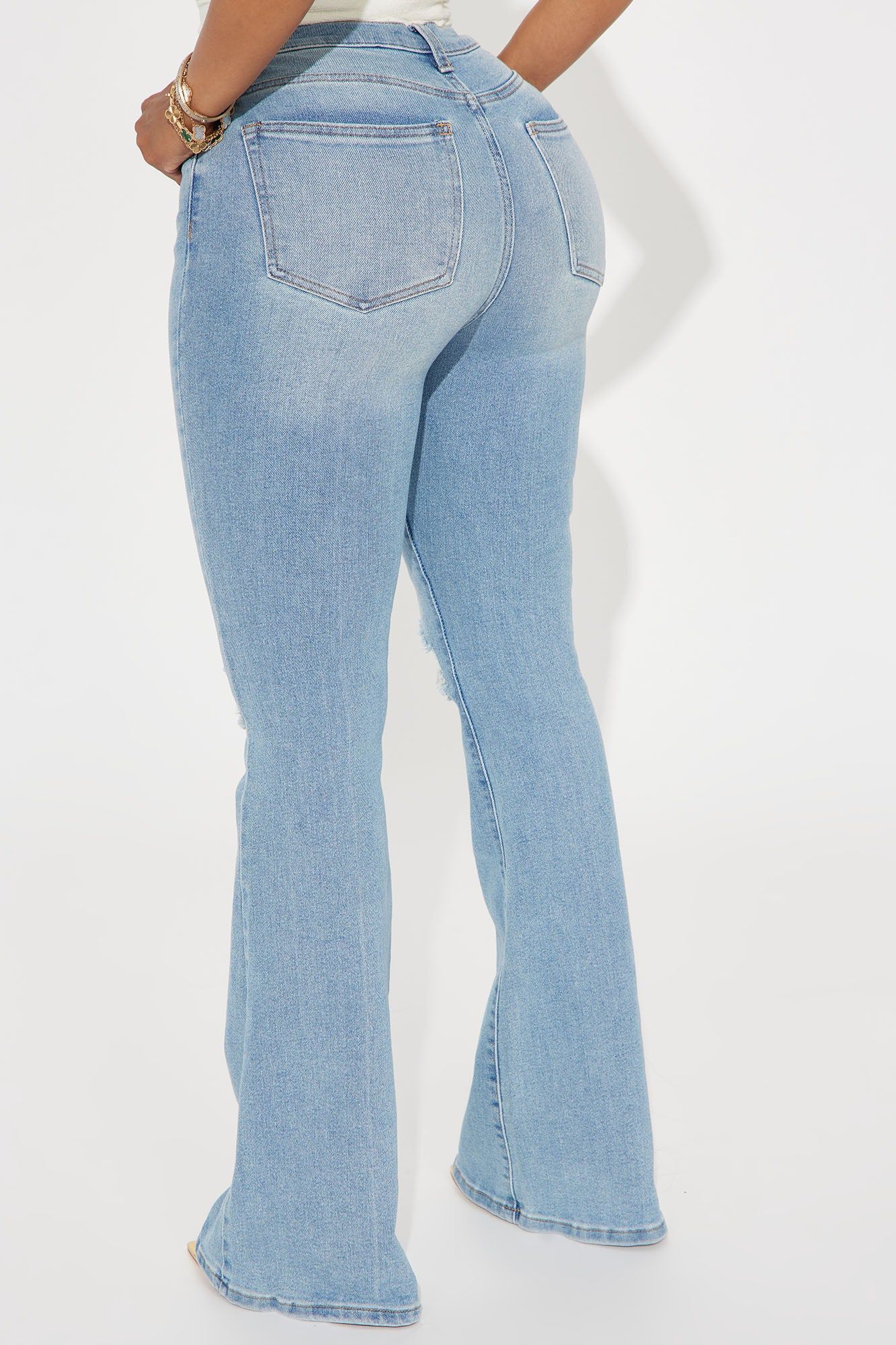 Then And Now Flare Jeans - Light Wash sold by Fashion Nova product image thumbnail 3