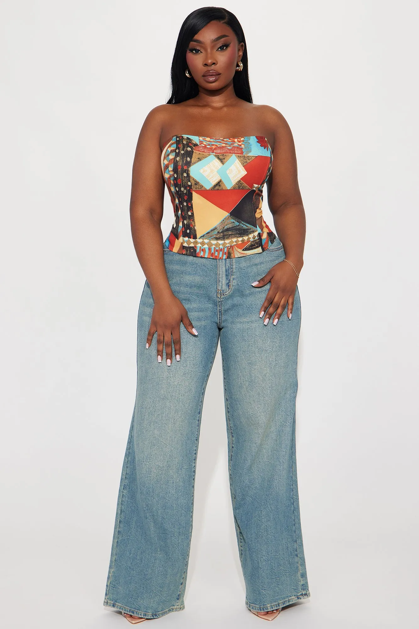 Sweet Talks Corset Top - Orange/combo sold by Fashion Nova product image thumbnail 5