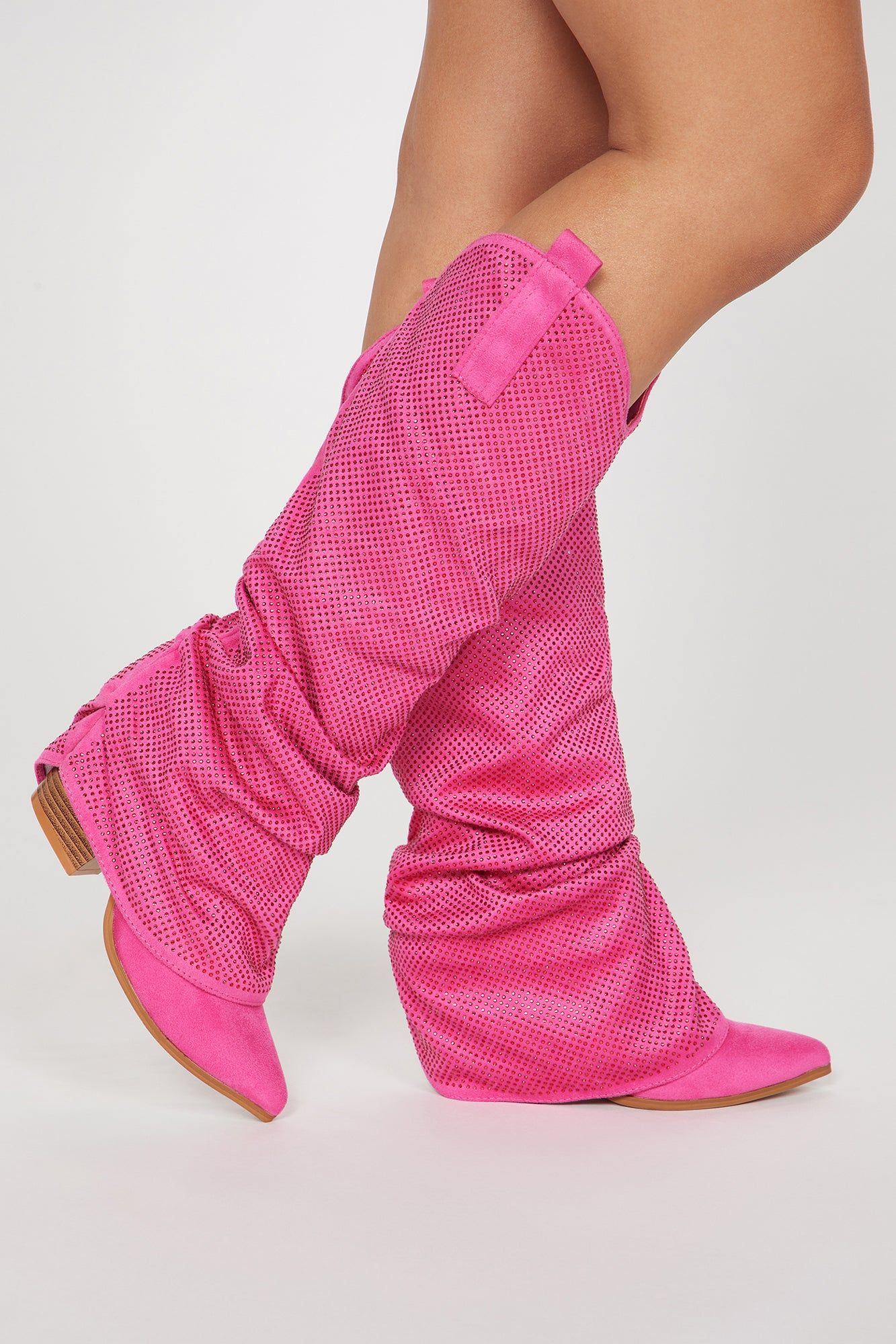 Barbie Cowgirl Knee High Boots - Pink sold by Fashion Nova product image thumbnail 3