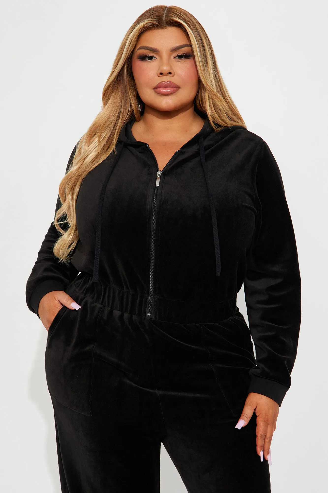 The Original Trendsetter Velour Jumpsuit - Black sold by Fashion Nova product image thumbnail 5