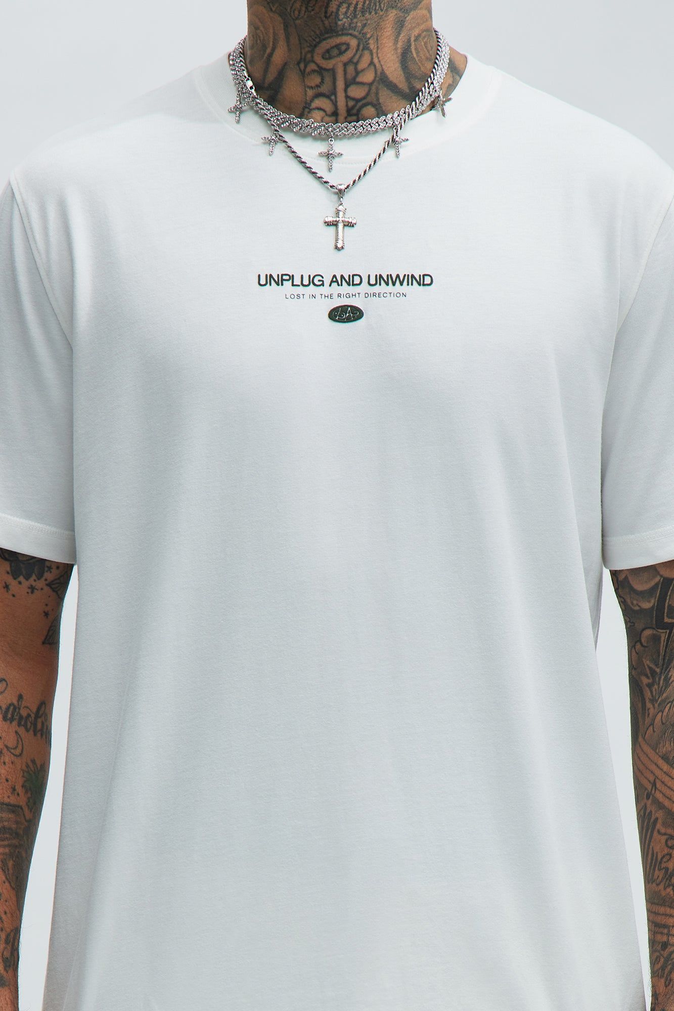 Unplug And Unwind Short Sleeve Tee - Off White sold by Fashion Nova product image thumbnail 3