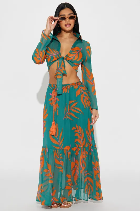 Another Vacation Skirt Set  - Emerald sold by Fashion Nova