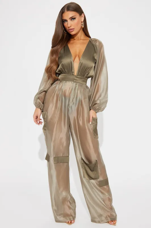 All About Me Jumpsuit - Olive sold by Fashion Nova