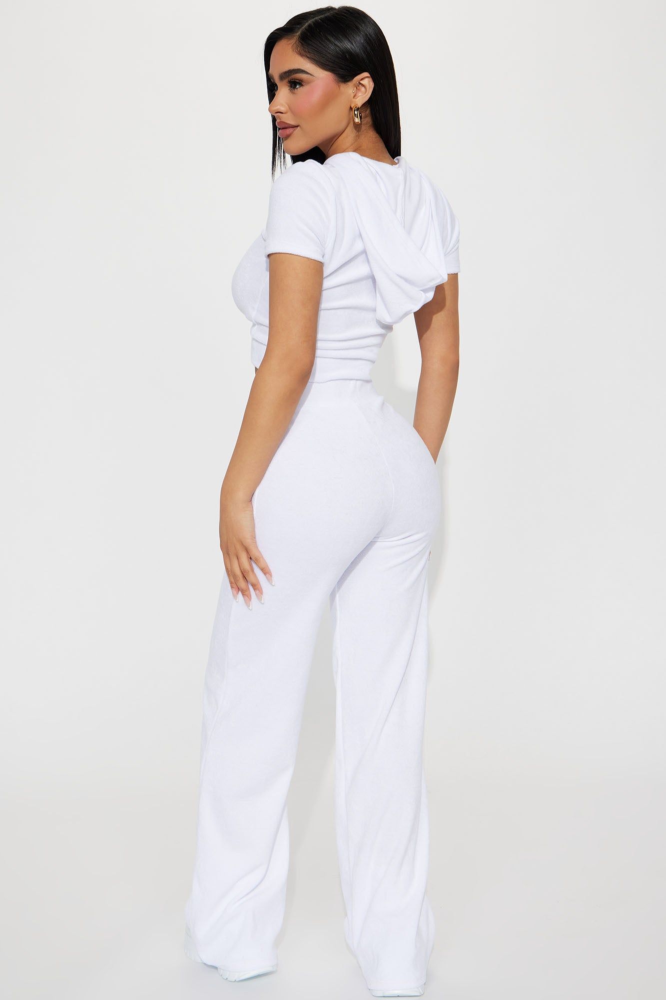 Petite Sabrina Terry Cloth Pant Set - White sold by Fashion Nova product image thumbnail 3