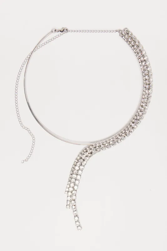The Shiniest One Around Necklace  - Silver sold by Fashion Nova