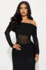 Adeline Mesh Maxi Dress - Black sold by Fashion Nova