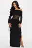 Adeline Mesh Maxi Dress - Black sold by Fashion Nova