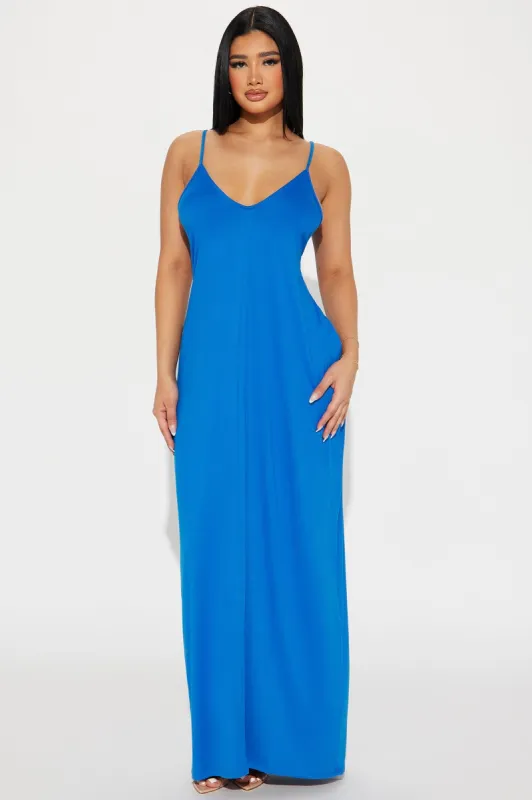 Simple Saturday Maxi Dress - Royal sold by Fashion Nova