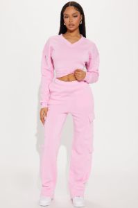 Anais Wide Leg Lounge Pant - Pink sold by Fashion Nova