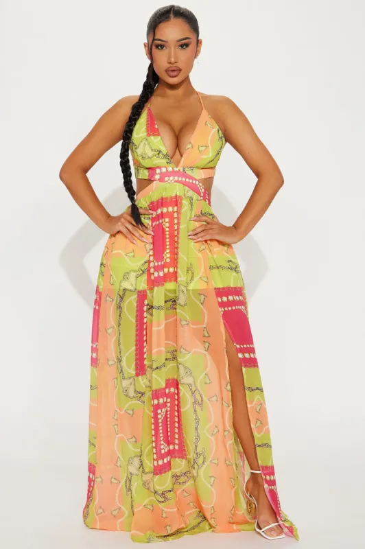 Maylee Chiffon Maxi Dress - Lime sold by Fashion Nova