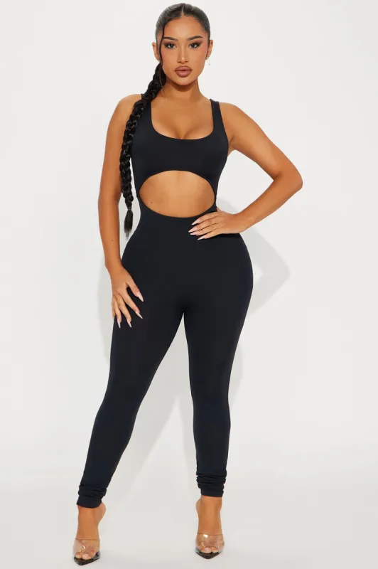 State Of Mind Jumpsuit - Black sold by Fashion Nova