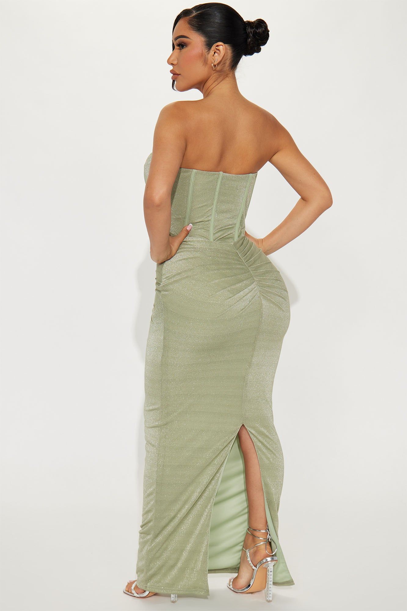 Sexy Encounter Glitter Maxi Dress - Mint sold by Fashion Nova product image thumbnail 3