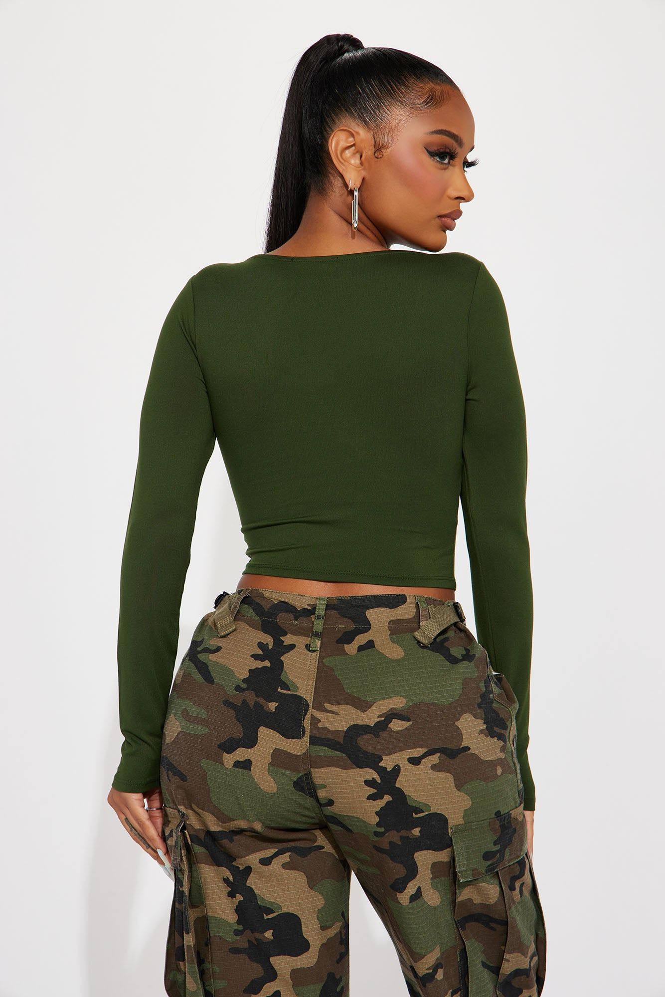 Angelica Scoop Neck Top - Green sold by Fashion Nova product image thumbnail 3