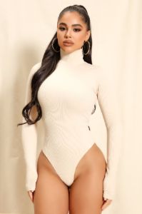 Mya Snatched Bodysuit - Cream sold by Fashion Nova