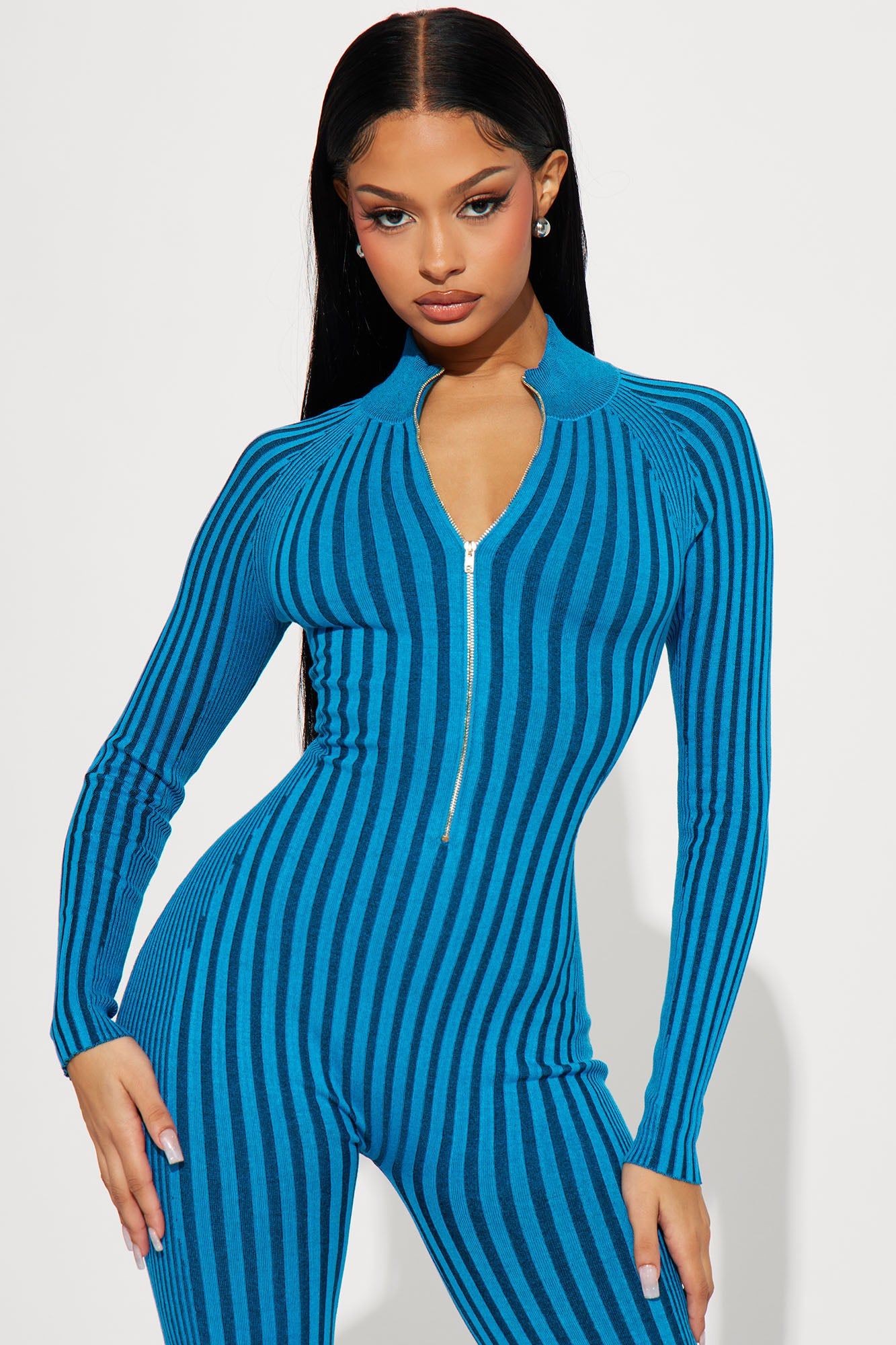 Stay Lifted Sweater Jumpsuit - Blue sold by Fashion Nova product image thumbnail 2