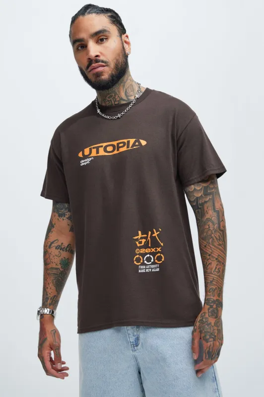 New Again Short Sleeve Tee - Brown sold by Fashion Nova