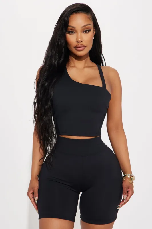 Body Burn Super Soft Active Top - Black sold by Fashion Nova