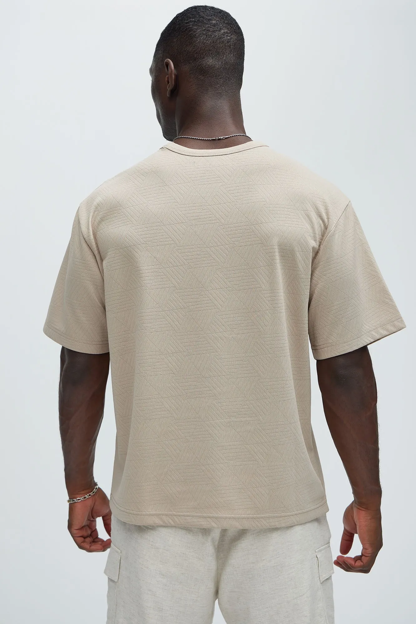 Kodi Textured Relaxed Tee - Taupe sold by Fashion Nova product image thumbnail 4