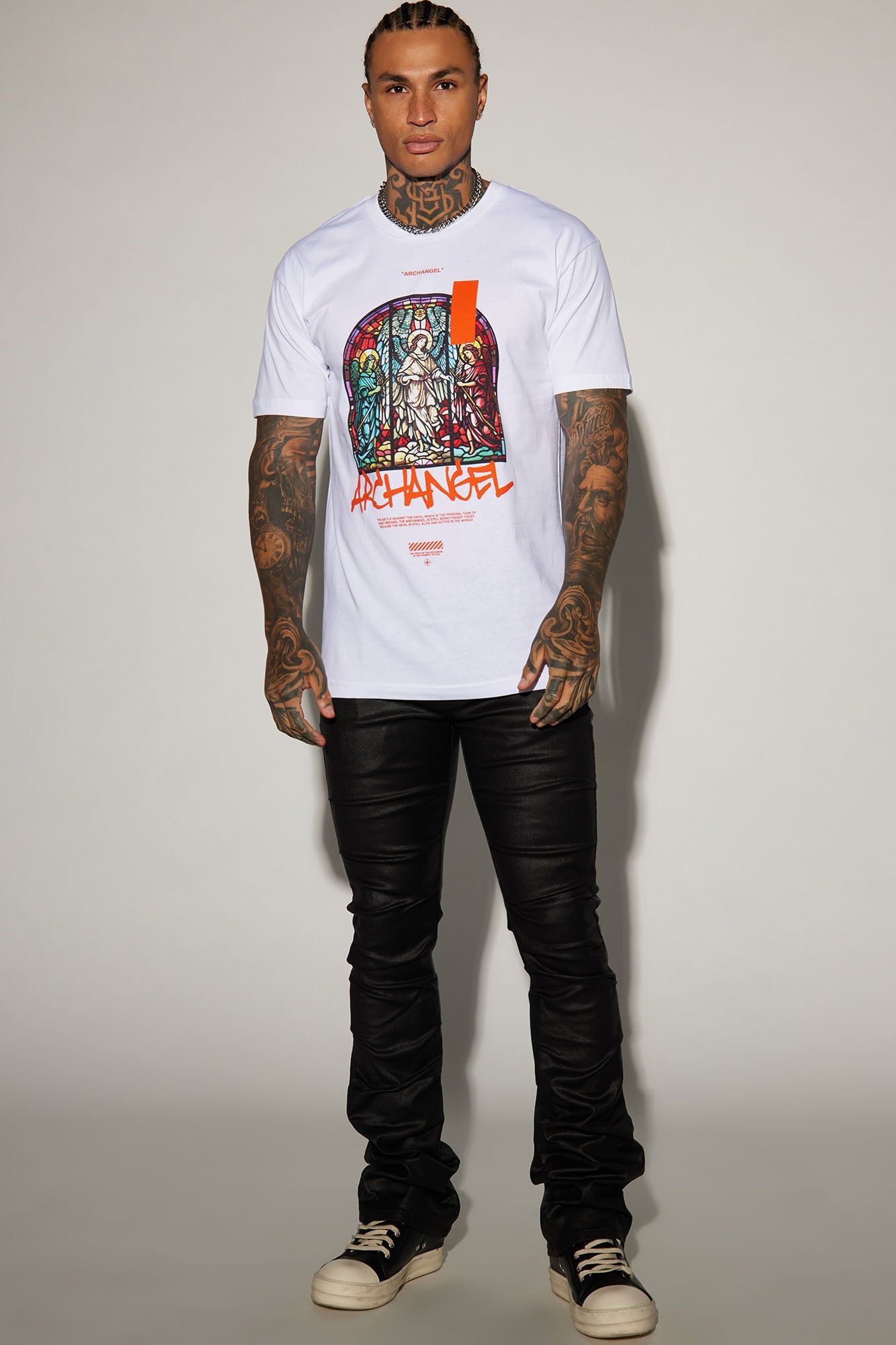 The Archangel Exists Short Sleeve Tee - White sold by Fashion Nova product image thumbnail 2