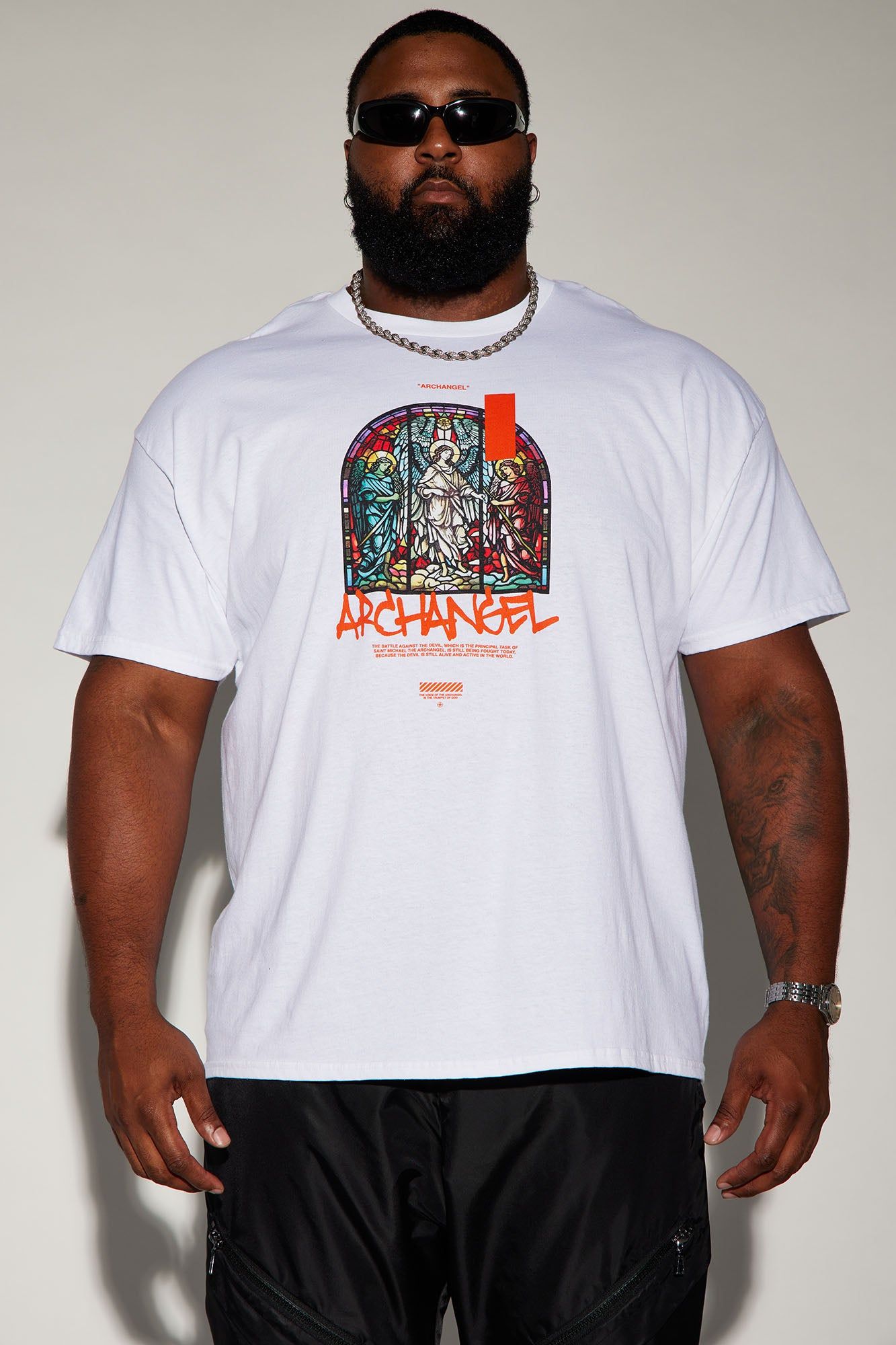 The Archangel Exists Short Sleeve Tee - White sold by Fashion Nova product image thumbnail 4
