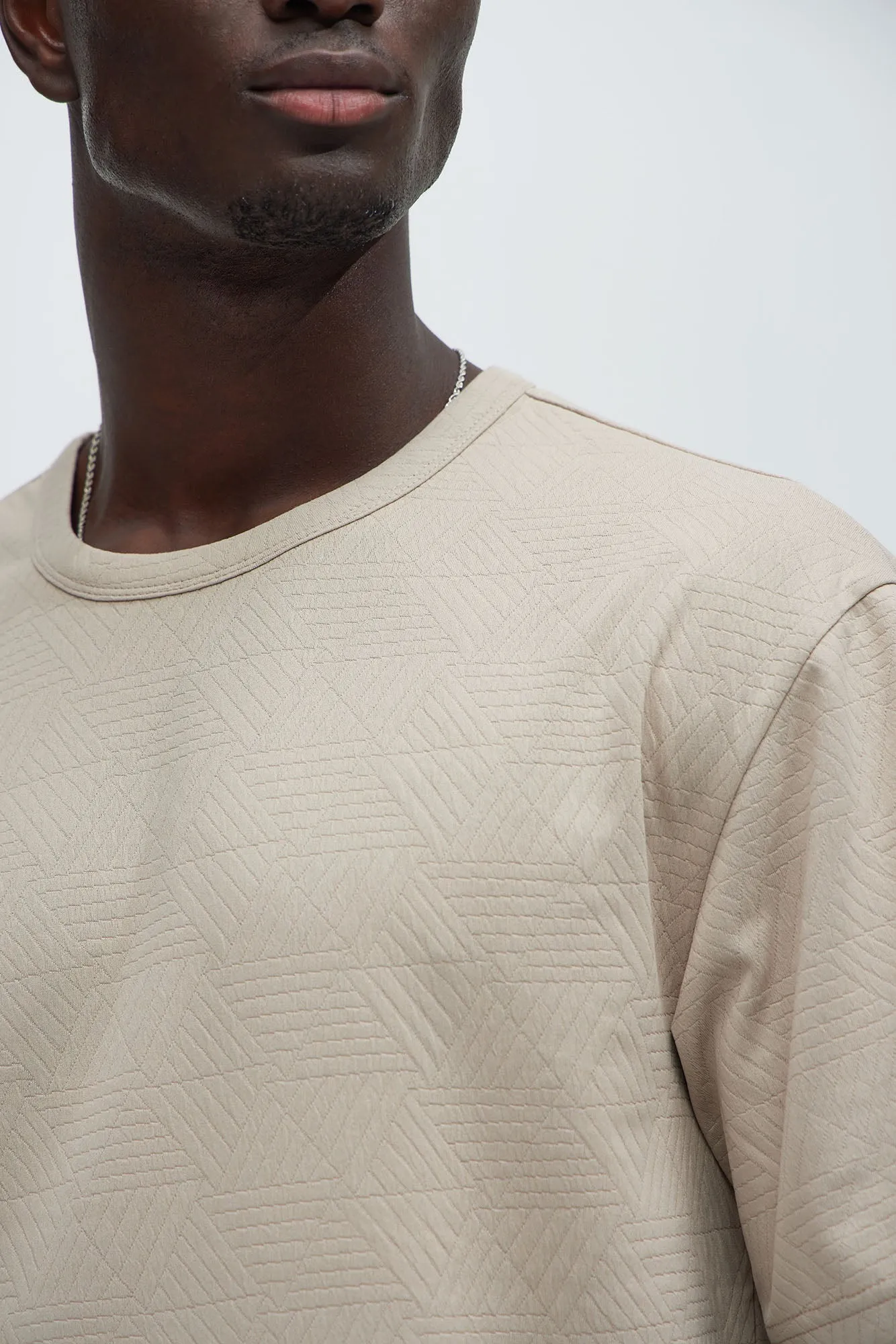 Kodi Textured Relaxed Tee - Taupe sold by Fashion Nova product image thumbnail 3