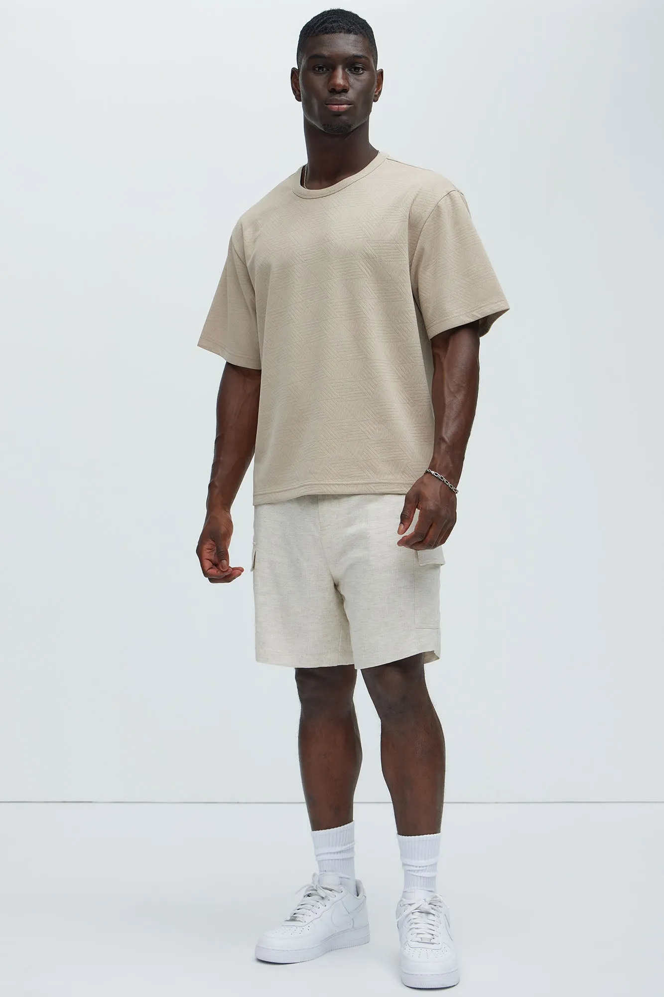 Kodi Textured Relaxed Tee - Taupe sold by Fashion Nova product image thumbnail 2